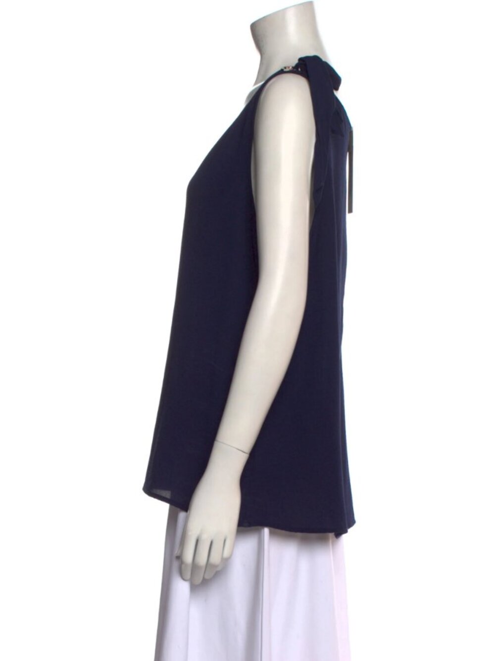 Michael Kors  Navy V Neck Sleeveless top - Picture 3 of 3